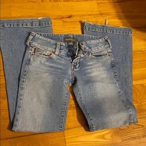 75)  Hollister jeans flair leg size 1